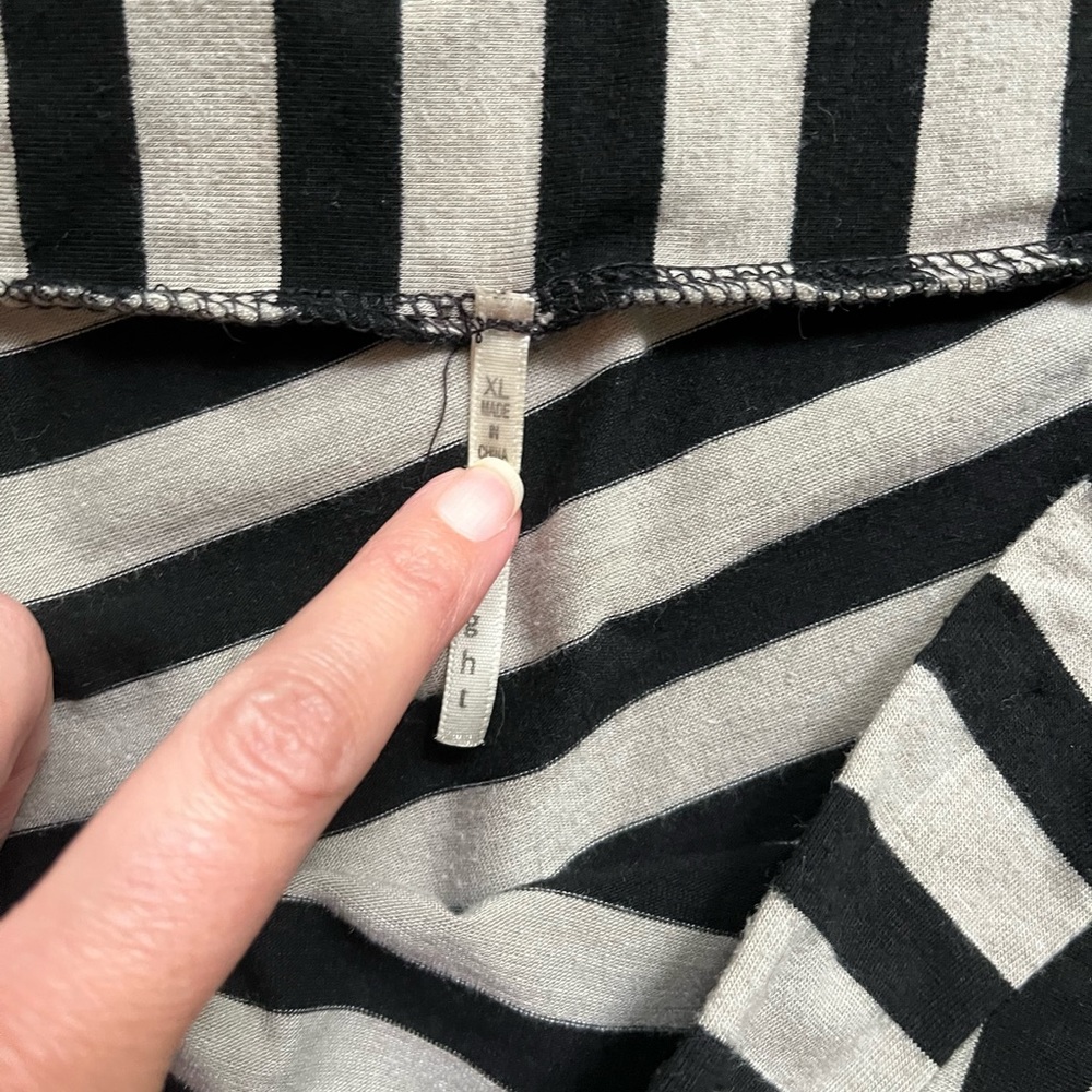 Tan & Black Striped Maxi Skirt Size XL - Picture 5 of 7